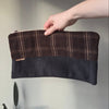 Denver Clutch Brown Plaid & Forest Wool