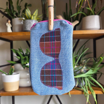 Sunglass Case Mauve Zipper 02