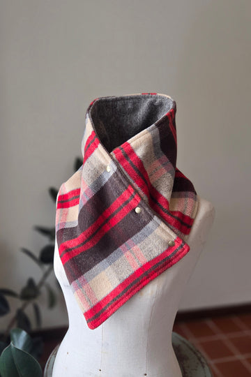 Snap Cowl- Siera Plaid Slim Fit