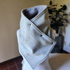 Luxury Snap Cowl-Light Gray Twill