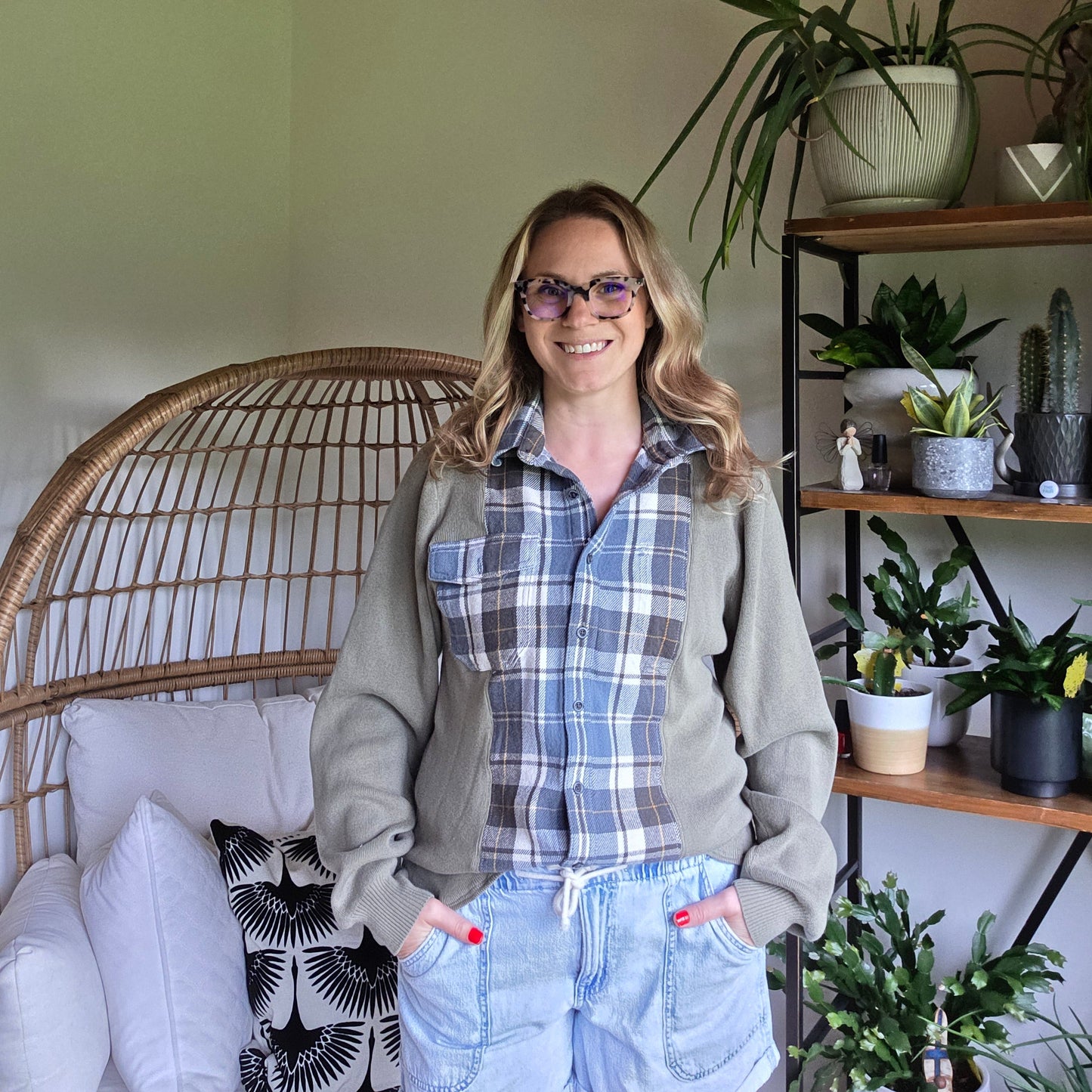 Bonfire Bestie Shirt - Sage & Plaid