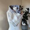 Pre-Order Snap Cowl-Gray & Beige Plaid Slim Fit