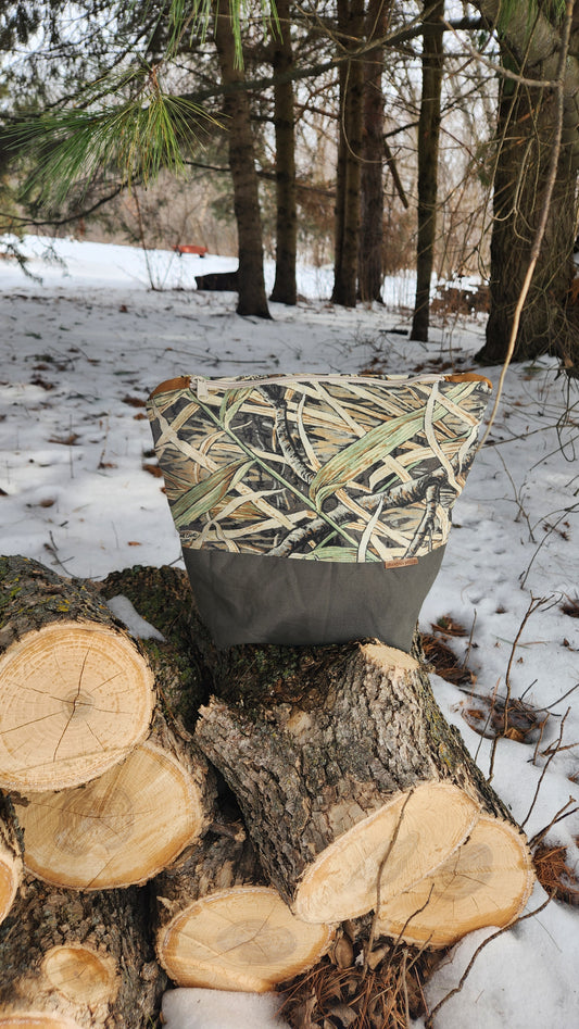 Upcycled Camo - The Road Tripper Zipper Pouch