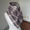 Snap Cowl-Tweed Plaid