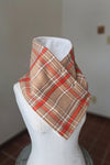 Snap Cowl- Coral Plaid Slim Fit