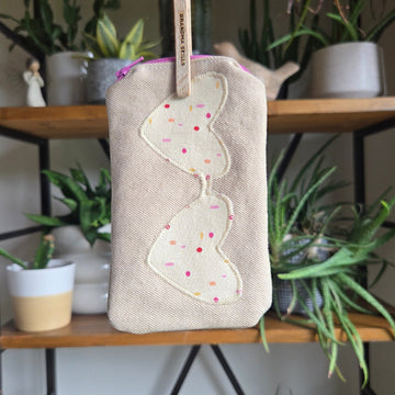 Sunglass Case Mauve Zipper 08