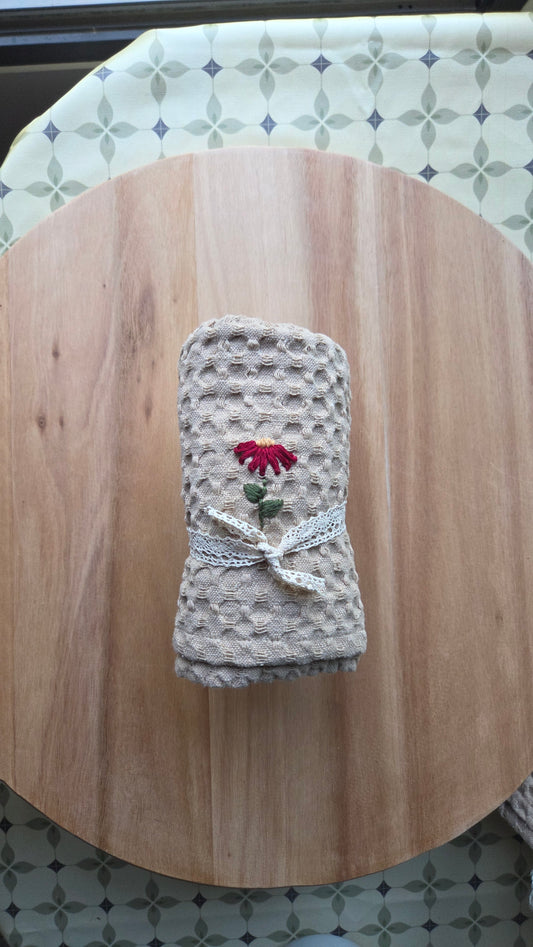 Embroidered Dish Towel 06