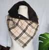 Slim Fit Snap Cowl-Stars Hollow Plaid