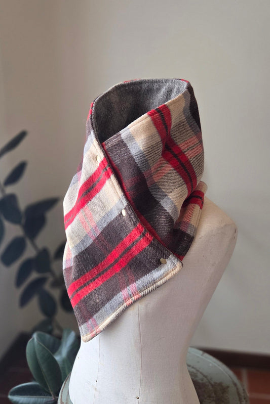 Snap Cowl-Sierra Plaid