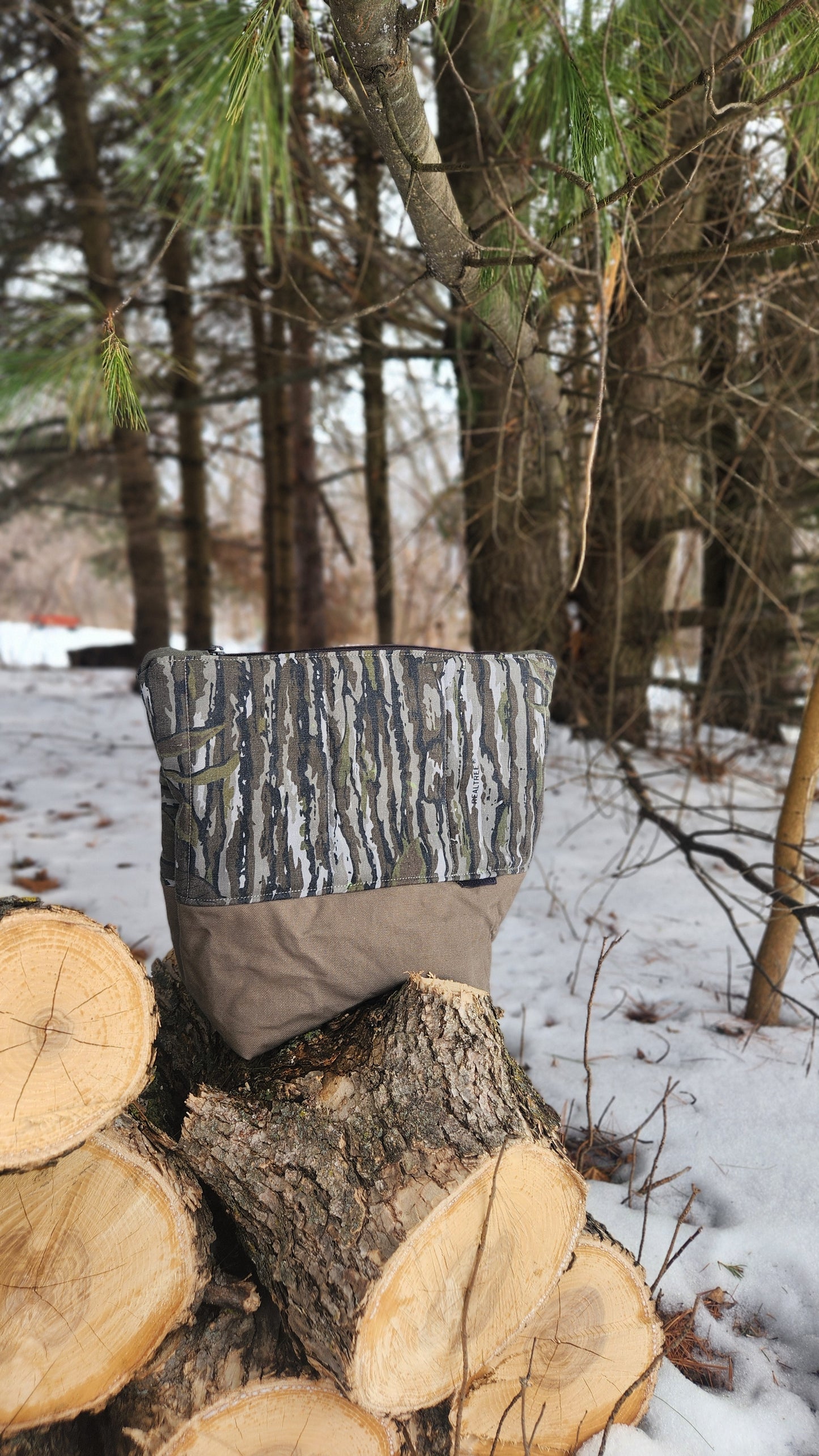 Upcycled Camo - The Road Tripper Zipper Pouch